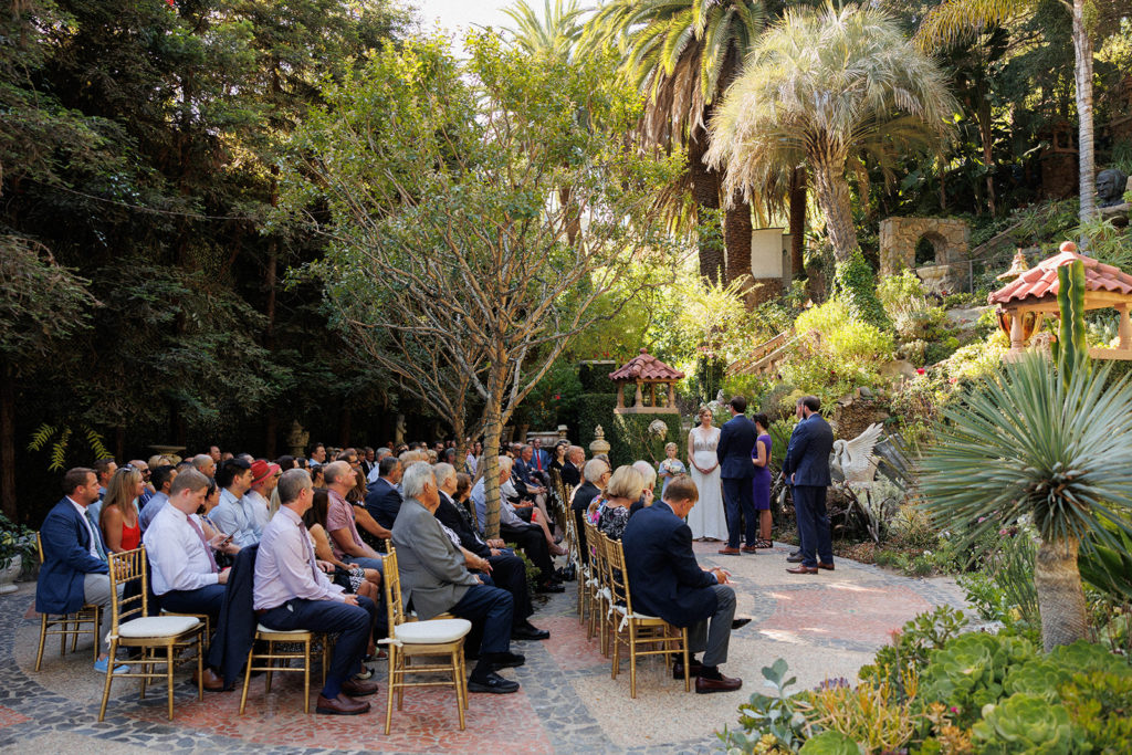 outdoor wedding ceremony in the Hollywood hills