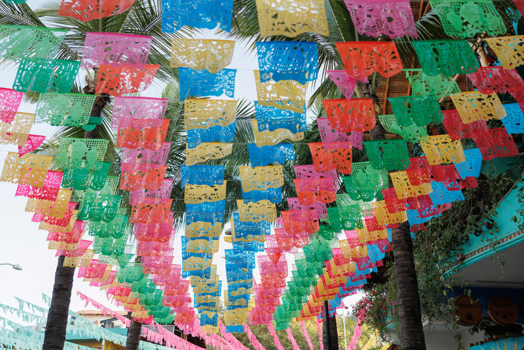 colorful flags in Sayulita mexico