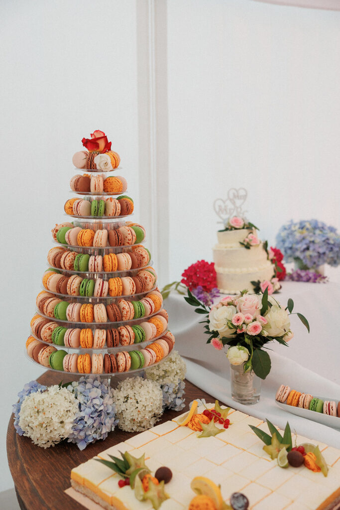French pastries at a wedding 