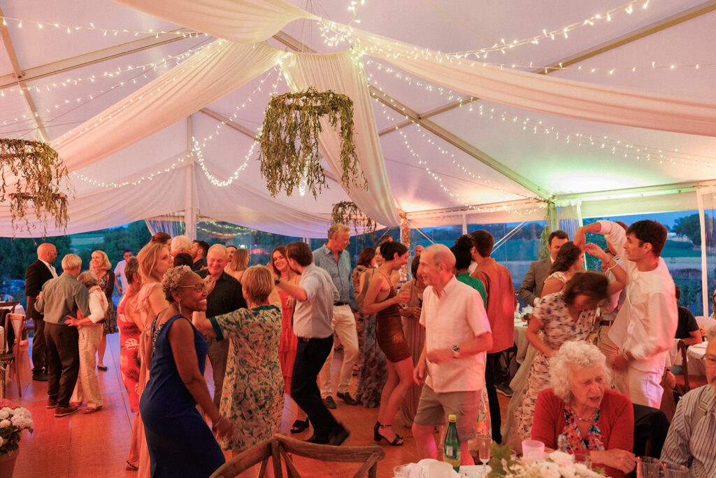 at French weddings, the guests dance all night long