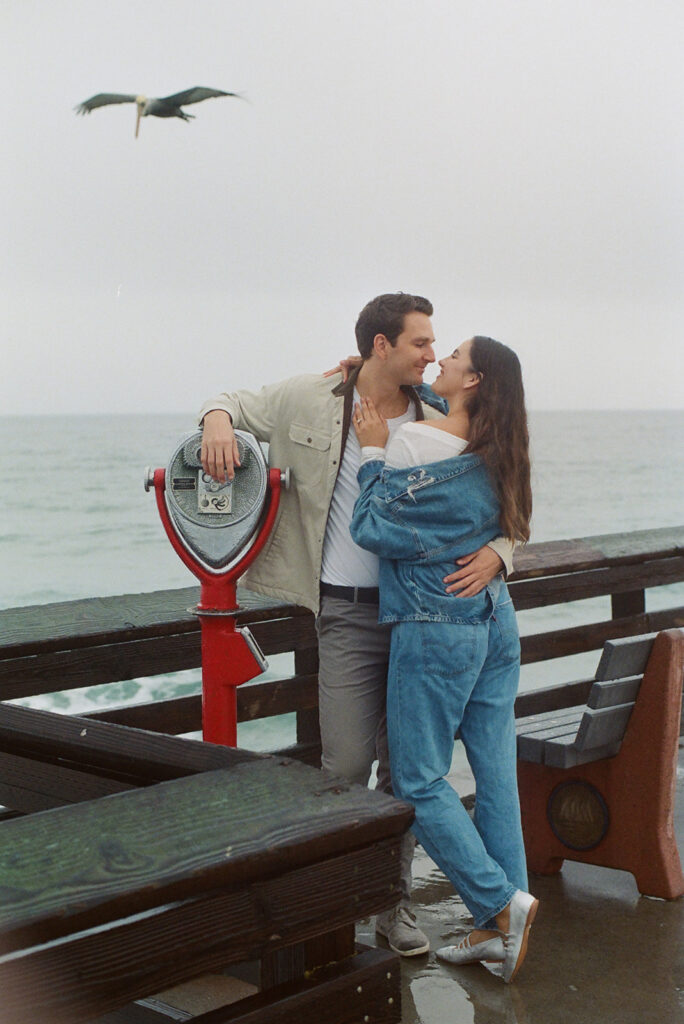 Film photos of the couple on the pier! 
