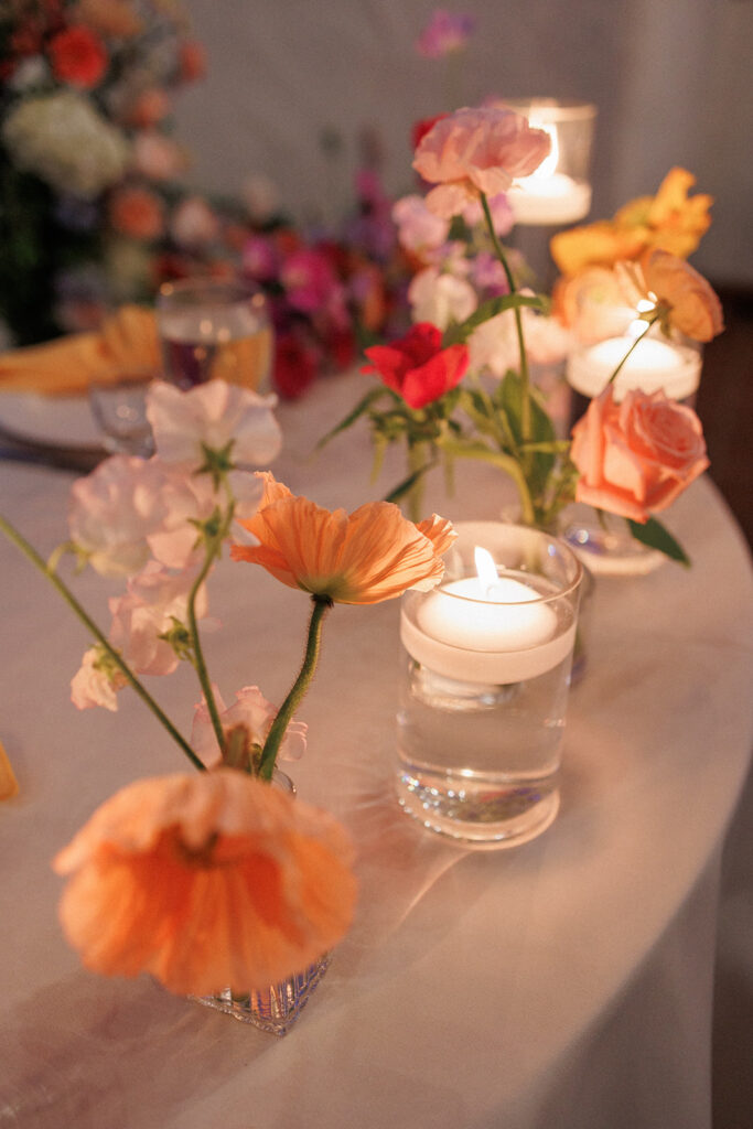 table details at wedding