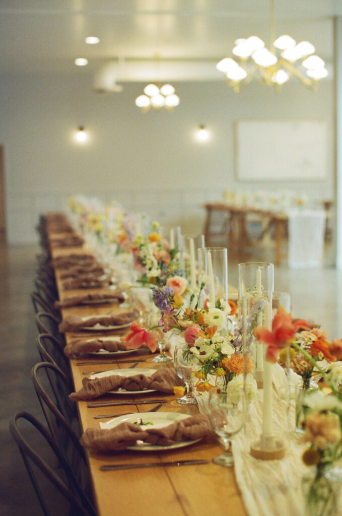 table details for wedding