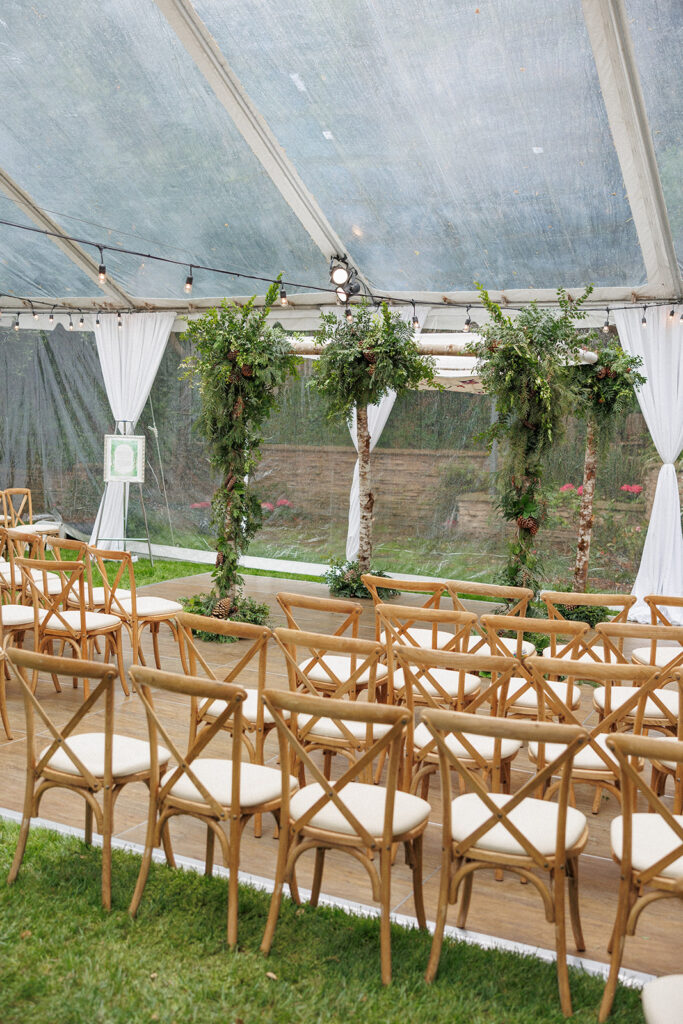 photo of the tent and the ceremony 