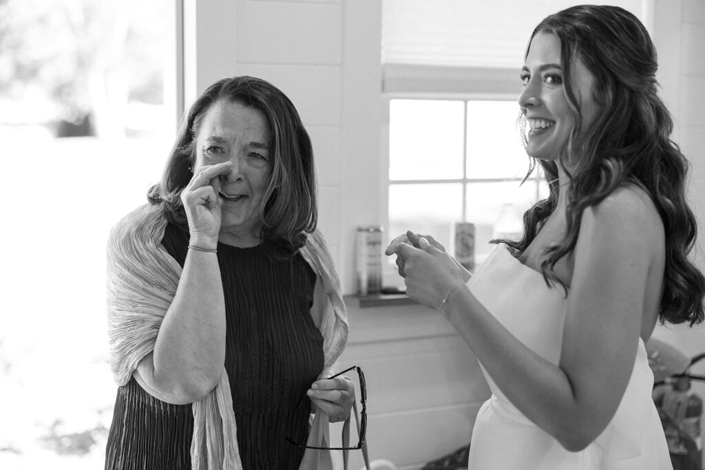 bride and mom