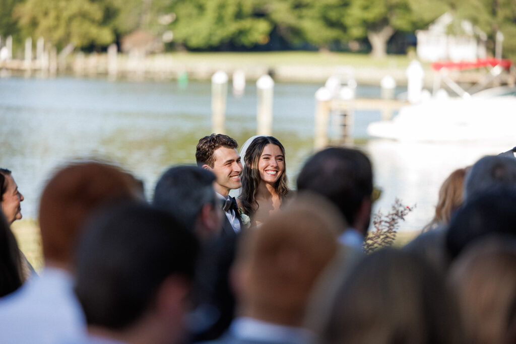 focused in on the happy couple