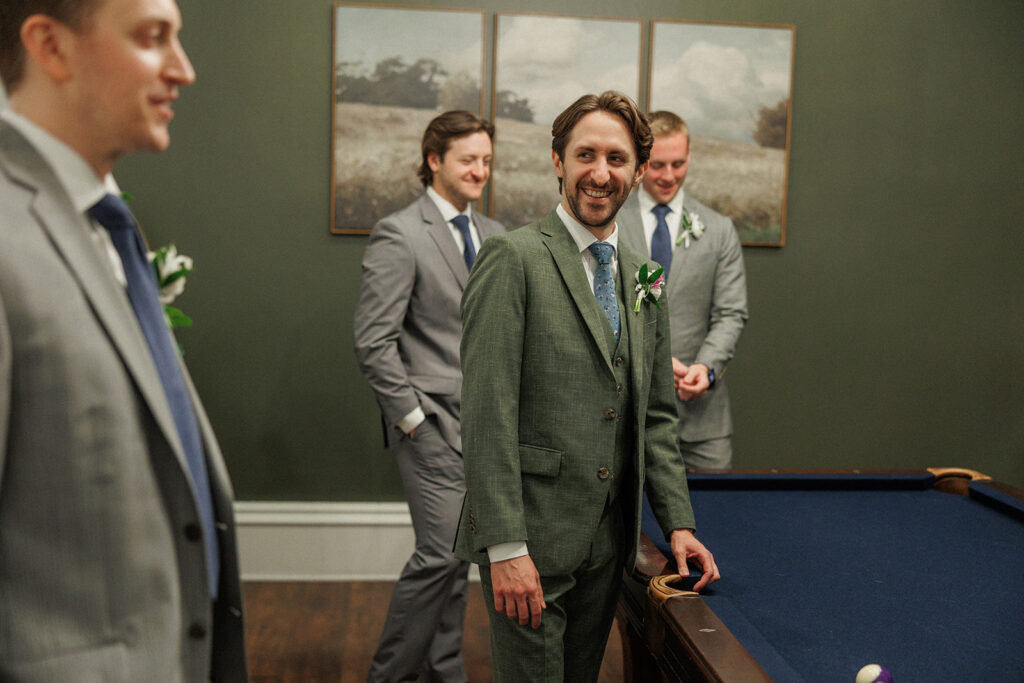 groom with his groomsmen 