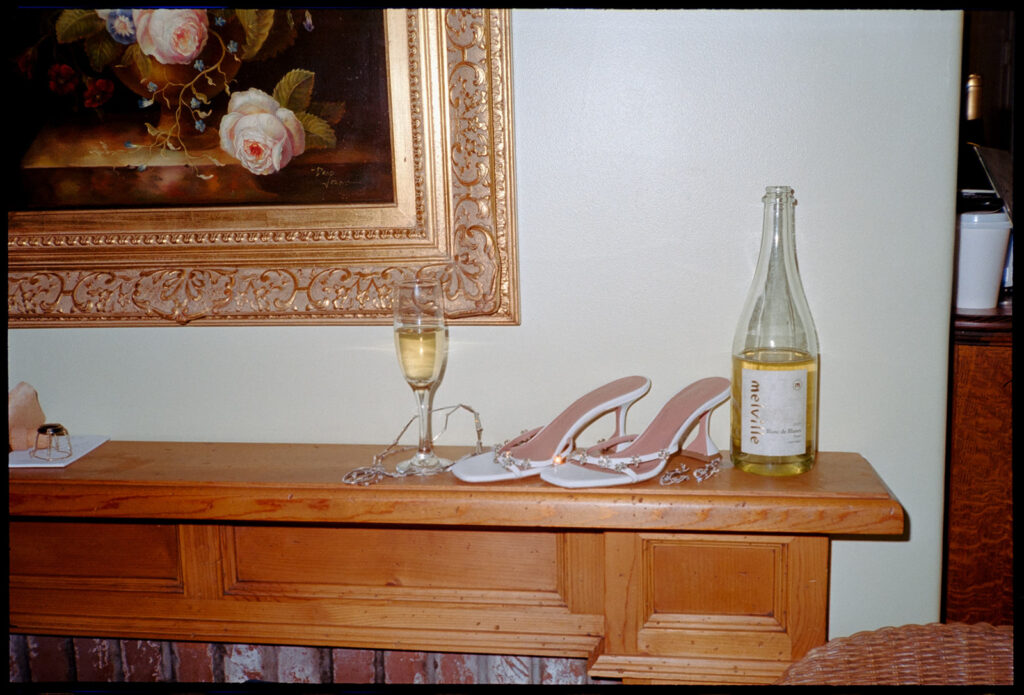 heels and wine